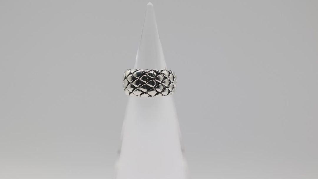 John Hardy 925 Sterling Silver Legends Cobra Collection Band Ring Size 7