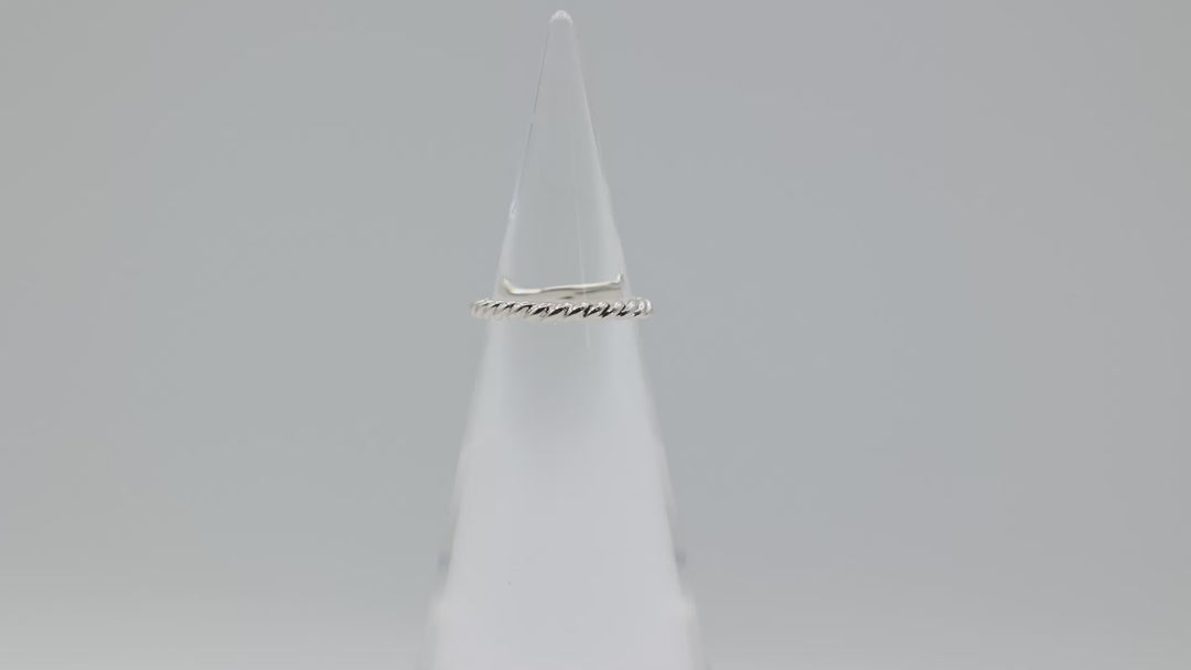 Tiffany Co 925 Sterling Silver Rope Band Ring Size 5.5