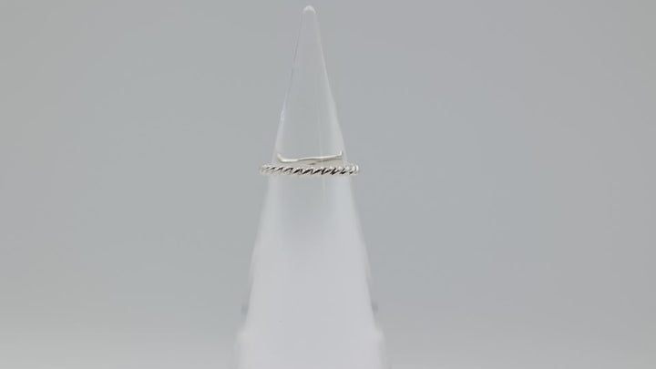 Tiffany Co 925 Sterling Silver Rope Band Ring Size 5.5