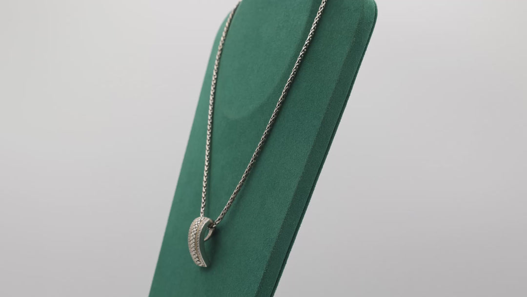Effy Diamond Pendant Necklace 925 Sterling Silver 18K Gold Overlay