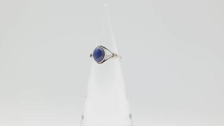 925 Sterling Silver Blue Lapis Ring 10x8mm Size 9.75