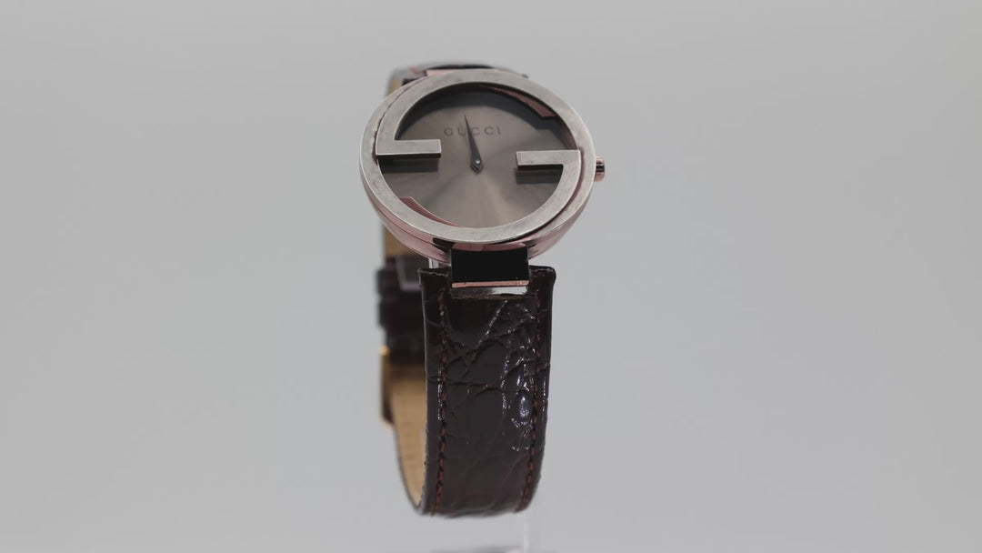 Gucci Interlocking 133.3 Brown Leather Watch