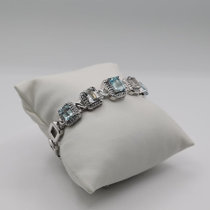 Rhinestone Silver Tone Emerald and Cubic Zirconia Cuff