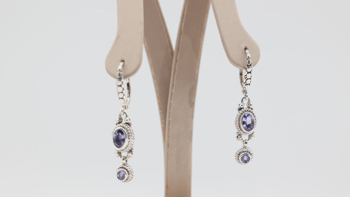 John Hardy Linked Tanzanite Dangle Earrings