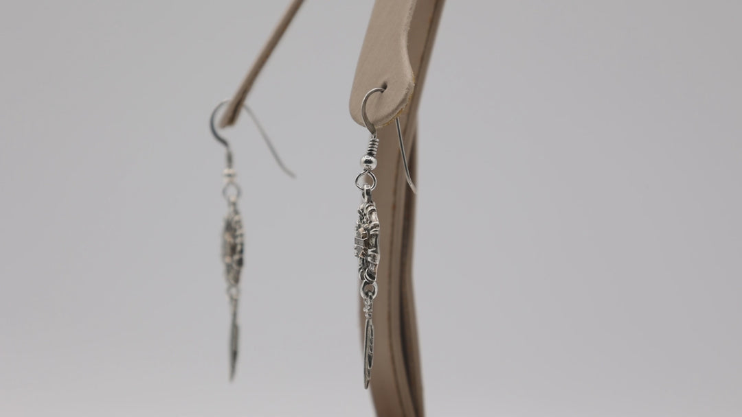 Harley Davidson 925 Sterling Silver Dreamcatcher Earrings 4.2 grams