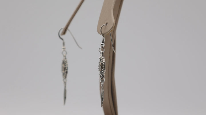Harley Davidson 925 Sterling Silver Dreamcatcher Earrings 4.2 grams