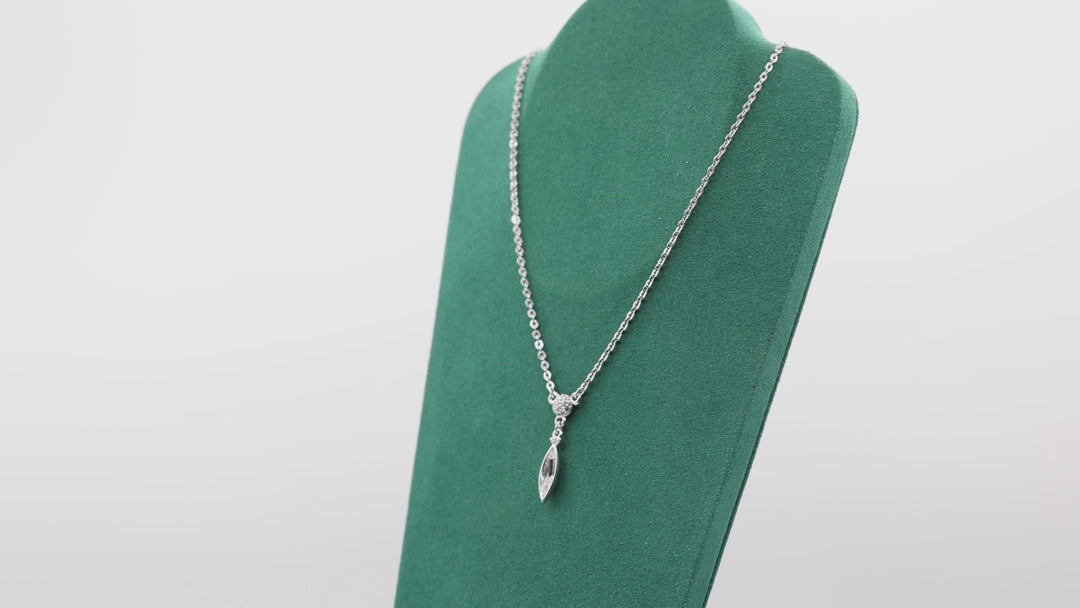 Swarovski 925 silver tone Marquise Crystal Pendant