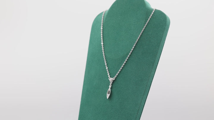 Swarovski 925 silver tone Marquise Crystal Pendant