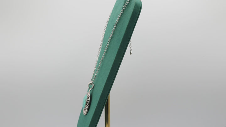 925 Sterling Silver Barse Turquoise Pendant Necklace