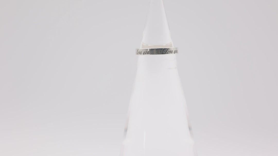 Tiffany & Co 925 Sterling Silver "I Love You" Ring - Size 4