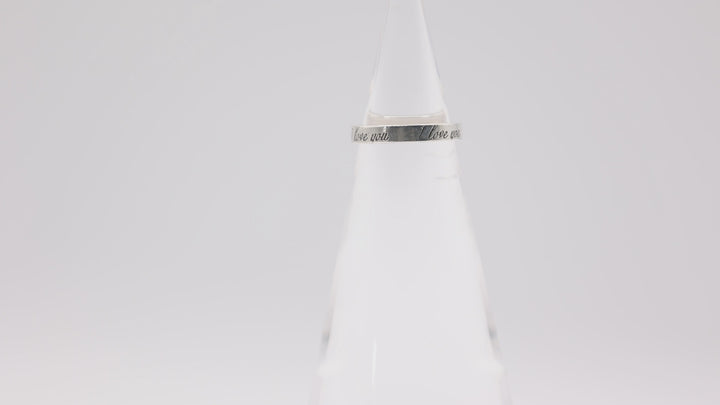 Tiffany & Co 925 Sterling Silver "I Love You" Ring - Size 4