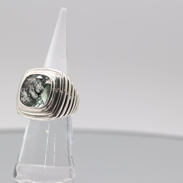 925 Sterling Silver John Hardy Green Prasolite Ring - Size 5.25