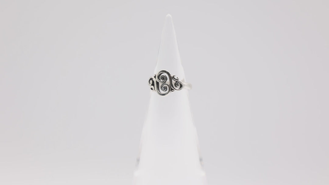 James Avery 925 Sterling Silver Spanish Swirl Ring- Size 4.75