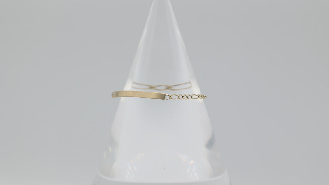 14k Yellow Gold Baby Chain Bracelet - 2g for Infants