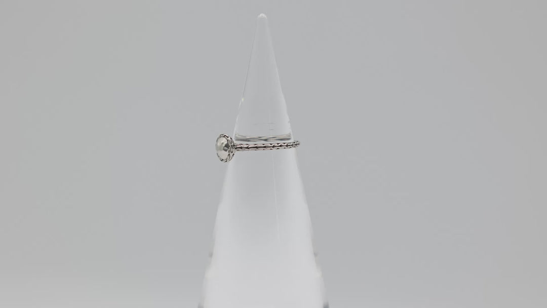 John Hardy 925 Sterling Silver Vintage Hammered Ring Size 6.75