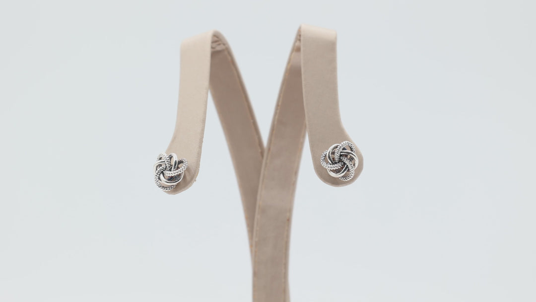 Lagos 925 Sterling Silver Love Knot Stud Earrings 10mm