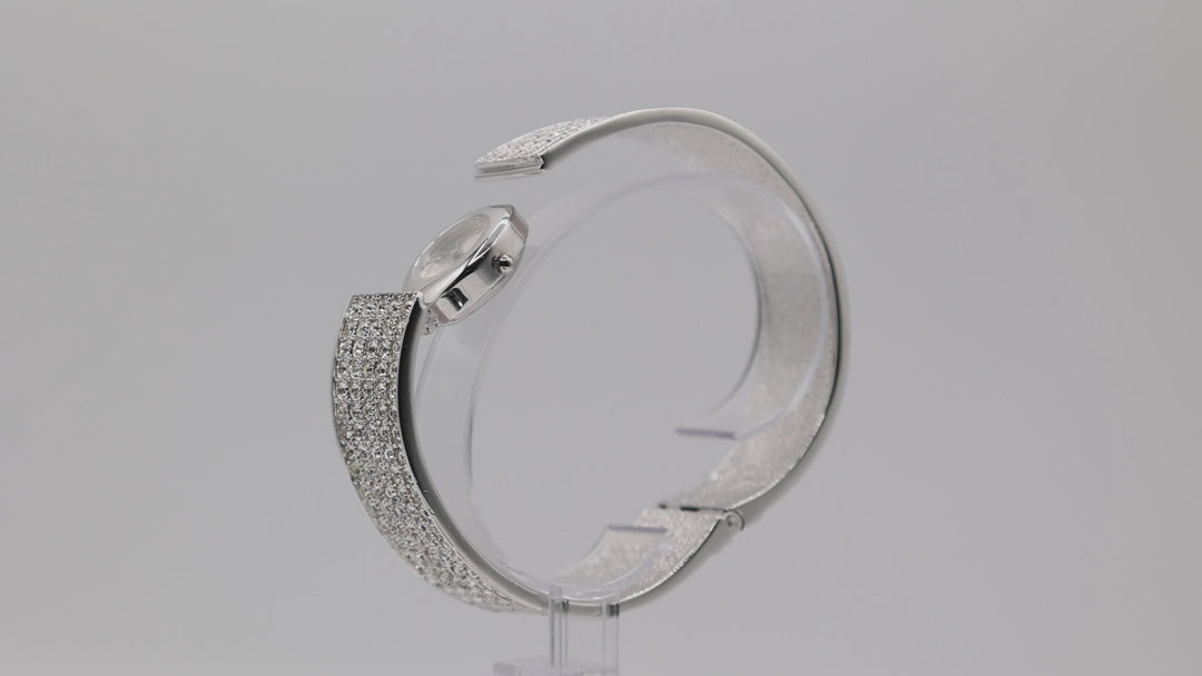 Stainless Steel 925 Silver Joanne Cooper Duchess Peekaboo Rhinestone bangle Bracelet