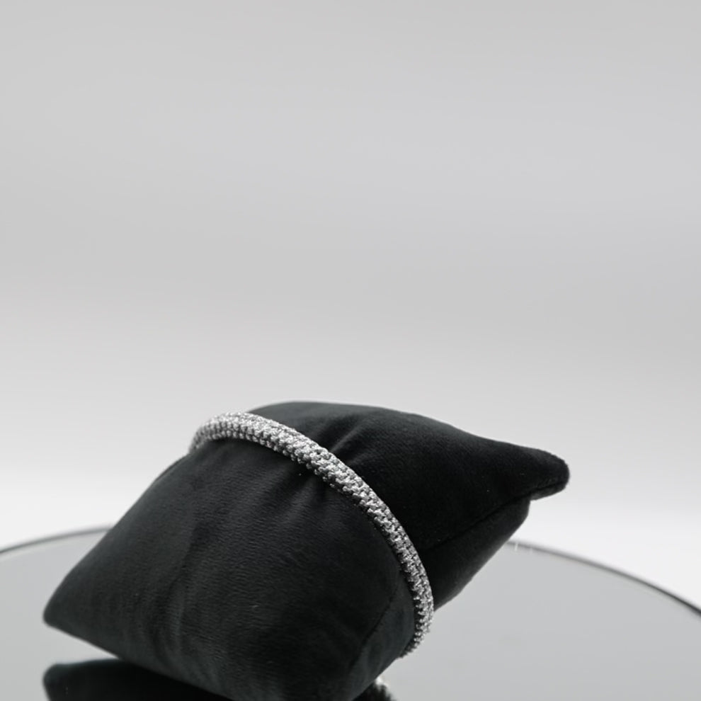 925 Sterling Silver Monica Vinader Woven Style Cuff Bracelet