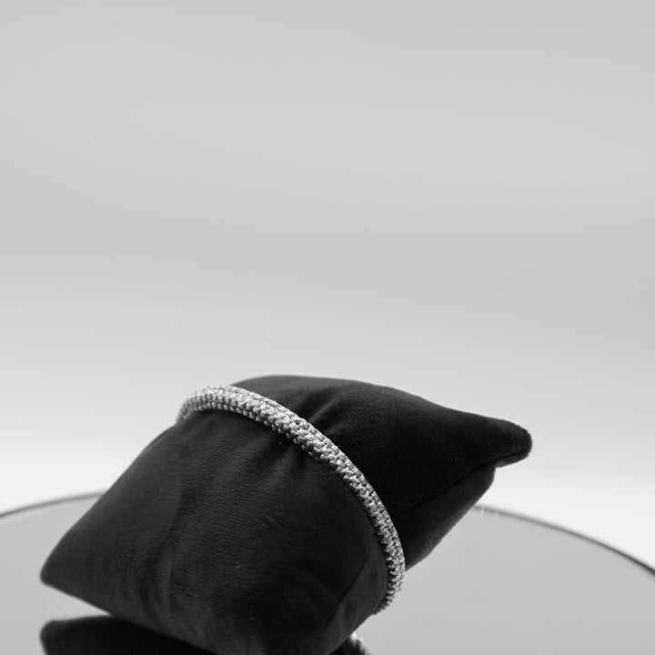 925 Sterling Silver Monica Vinader Woven Style Cuff Bracelet
