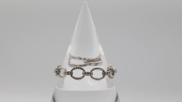 925 Sterling Silver Lagos Buckle Link Bracelet 16x14mm