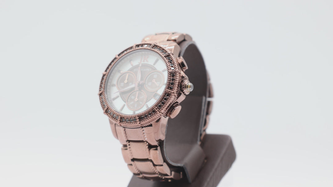 Judith Ripka Bronze Diamonique CZ Chronograph Watch