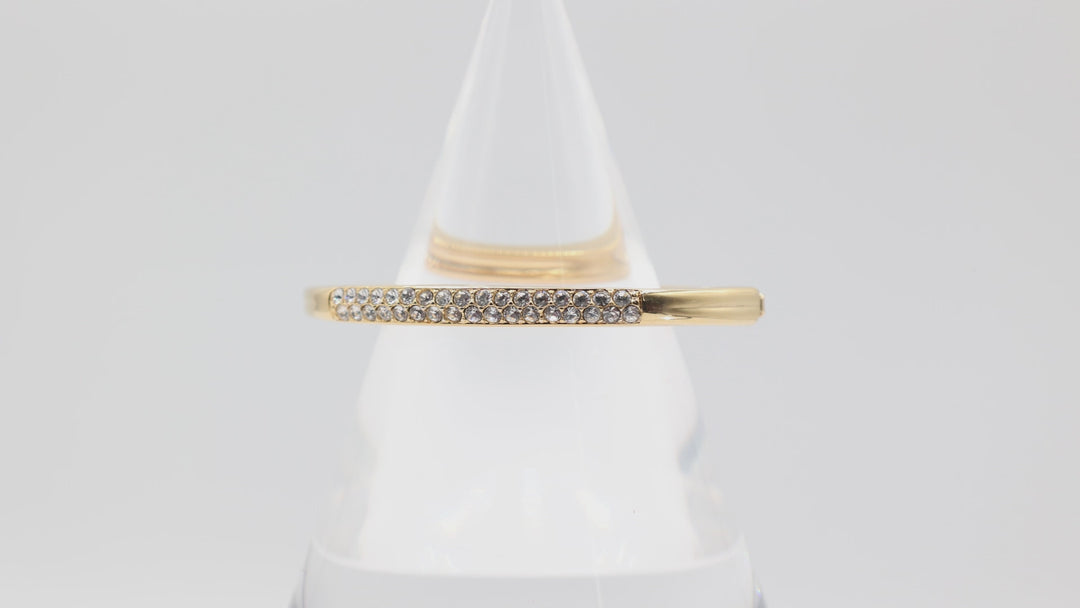 Swarovski Gold Tone Crystal Bangle Bracelet for Elegance