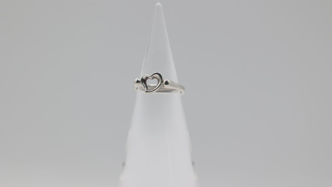 Tiffany And Co Elsa Peretti Open Heart Ring Size 7