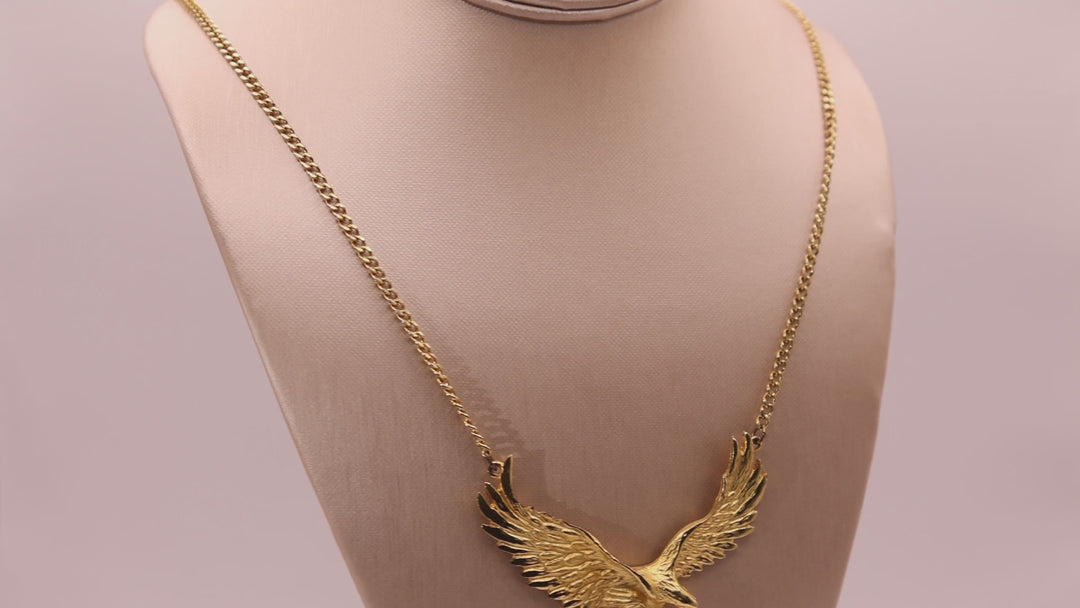 Men's Stainless Steel Flying Eagle Necklace