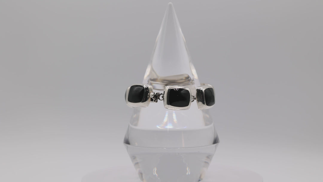 925 Mexico Silver Black Onyx Bracelet