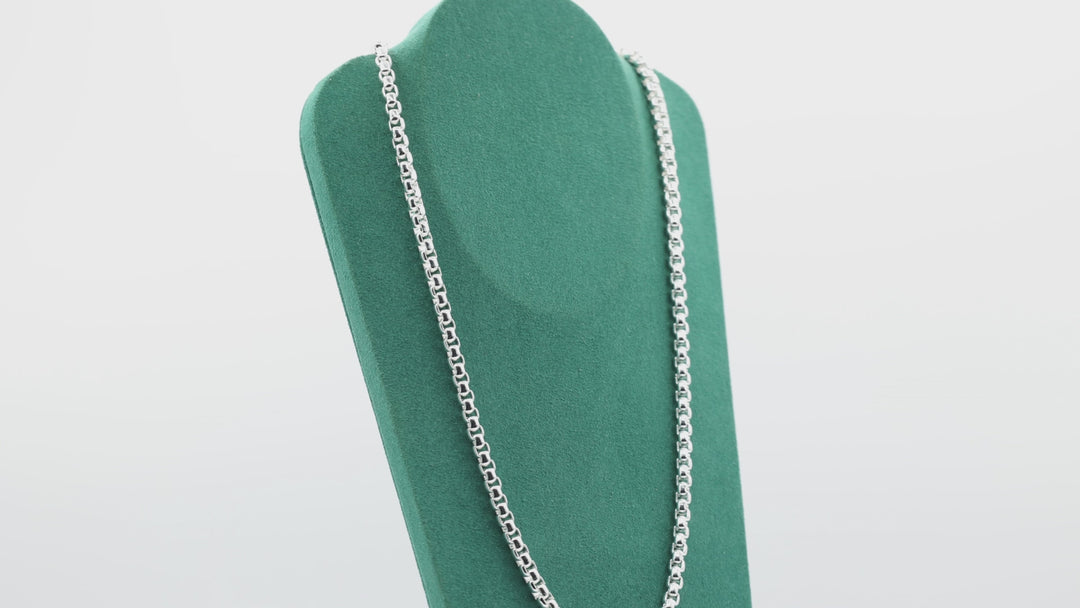925 Sterling Silver Box Link Chain 20 Inches Necklace