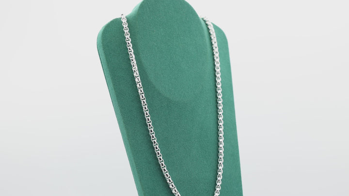 925 Sterling Silver Box Link Chain 20 Inches Necklace