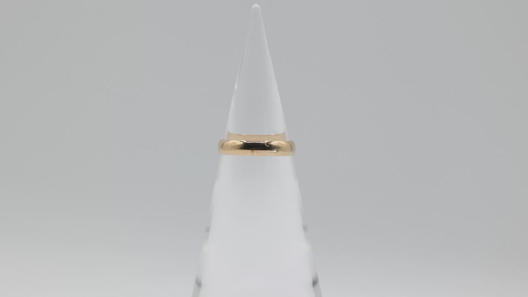 14K Yellow Gold 4mm Wide Band Ring Size 9.75 Polished Finish
