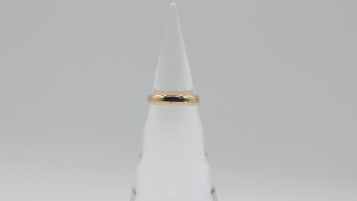 14K Yellow Gold 4mm Wide Band Ring Size 9.75 Polished Finish