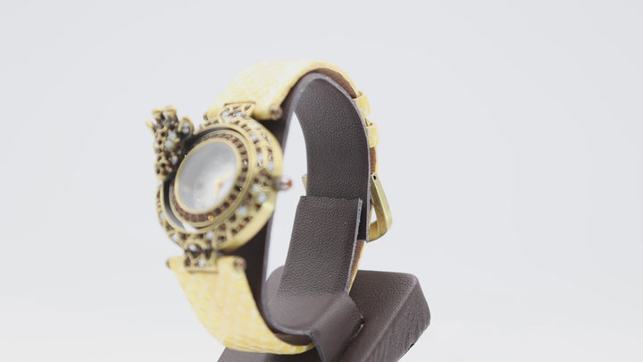 Heidi Daus Giraffe Watch with Yellow Band