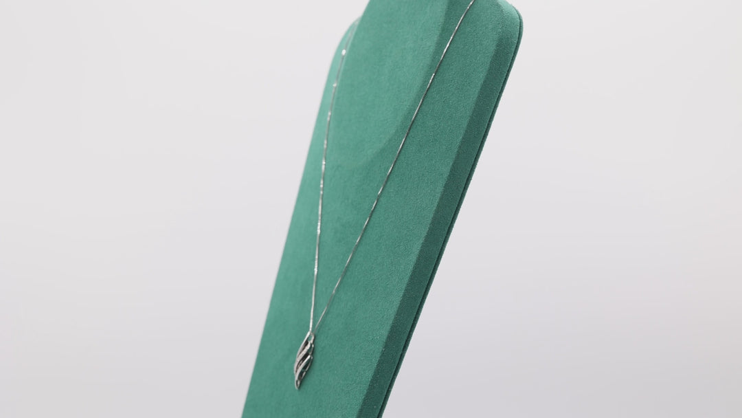 14k White Gold Chocolate Diamond Pendant Necklace
