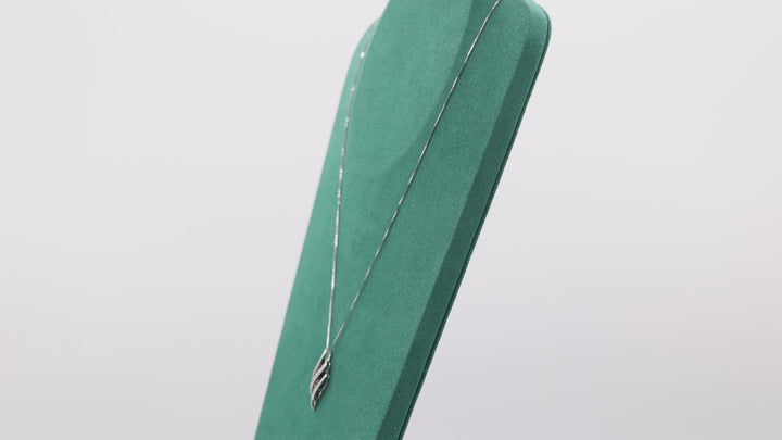 14k White Gold Chocolate Diamond Pendant Necklace