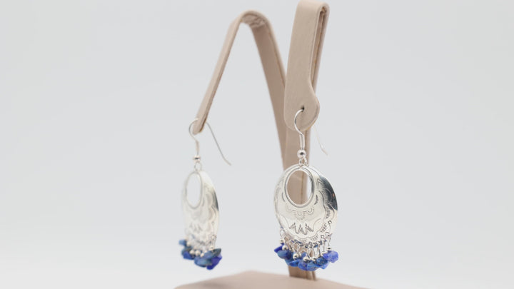 Sterling Silver Lapis Fringe Earrings Carolyn Pollack