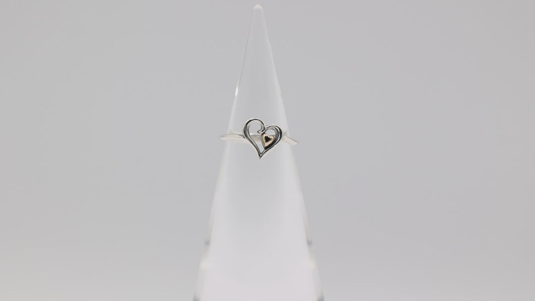 James Avery Joy Of My Heart Ring Sterling Silver 14K Gold