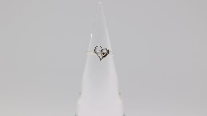 James Avery Joy Of My Heart Ring Sterling Silver 14K Gold