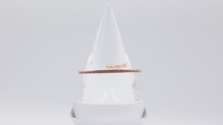 Rose Gold Tone Rhinestone Cuff Bracelet