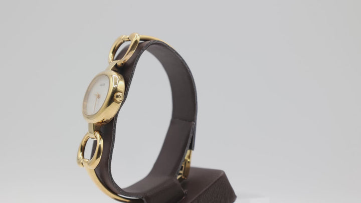 Gucci 1600 Vintage Mother of Pearl Gold Tone Watch