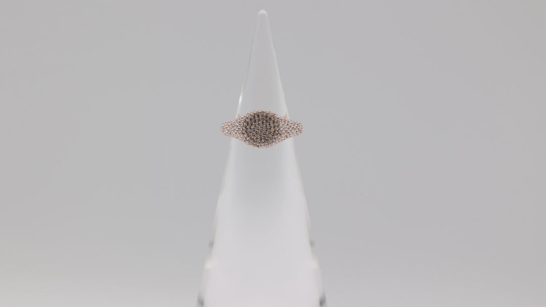Swarovski Rose Gold Pave Cocktail Ring Size 5.5
