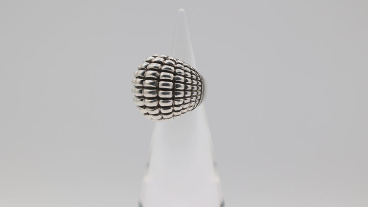 John Hardy 925 Sterling Silver Bedeg Large Dome Ring 6.75