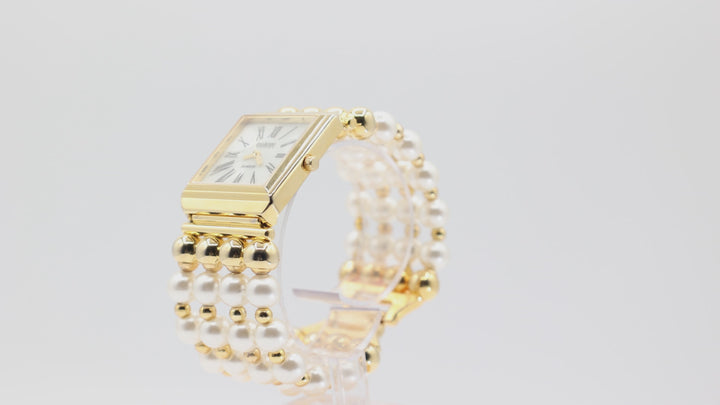 Joan Rivers Classics Collection 4 Band Faux Pearl Watch
