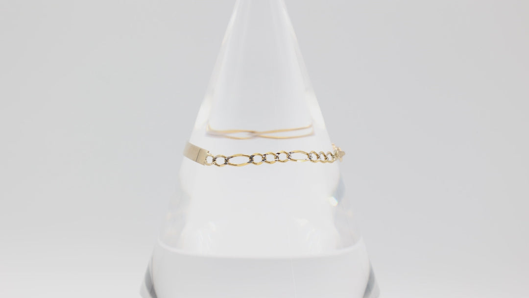 14k Yellow Gold Baby Chain Bracelet 3.13g for Infants