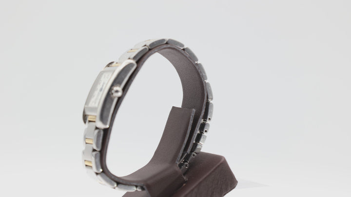 Coach Rectangle Stainless Steel And Gold Two-Tone Watch