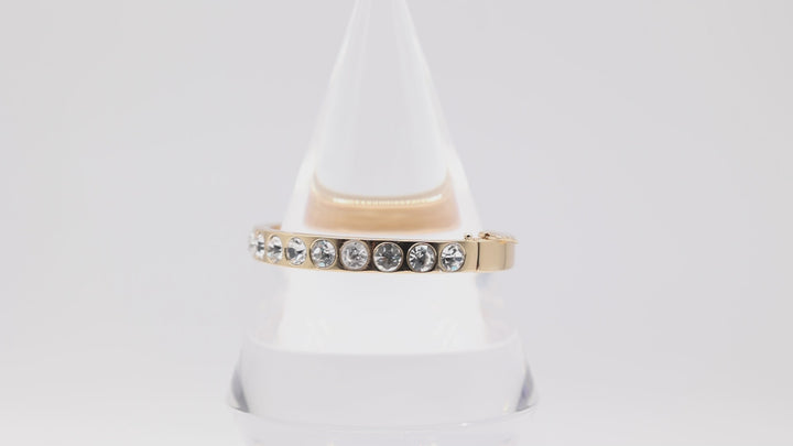 Christian Dior Gold Tone Hinged Bracelet For Elegant Style