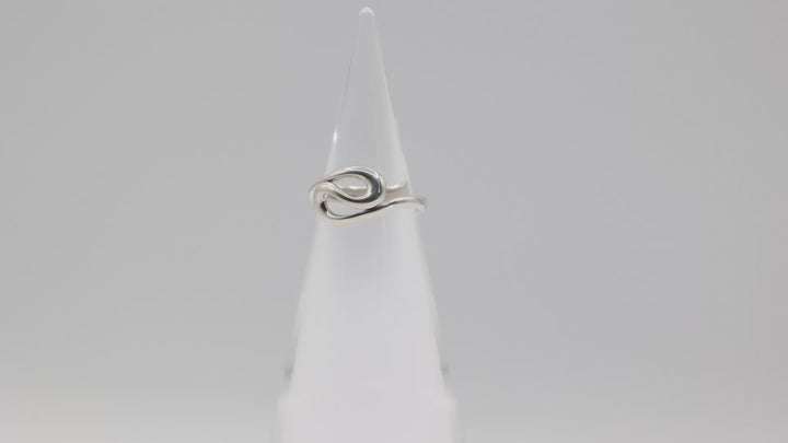 Tiffany Co 925 Sterling Silver Peretti Wave Band Ring Size Six And A Quarter