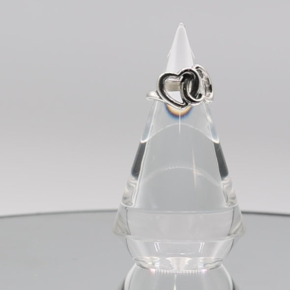 925 Sterling Silver James Avery "Two Hearts Together" Ring - Size 4.5