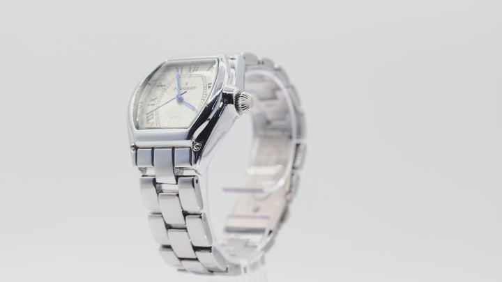Peugeot Silver Status Bracelet Quartz Watch with Blue Dial Hands